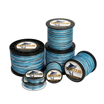 2000M 2187Yds Camo Blue 6lb-100lb HERCULES PE Braid Fishing Line 4 Strands HERCULES